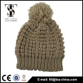 Custom high quality 3d embroidery logo beanie with pom pom